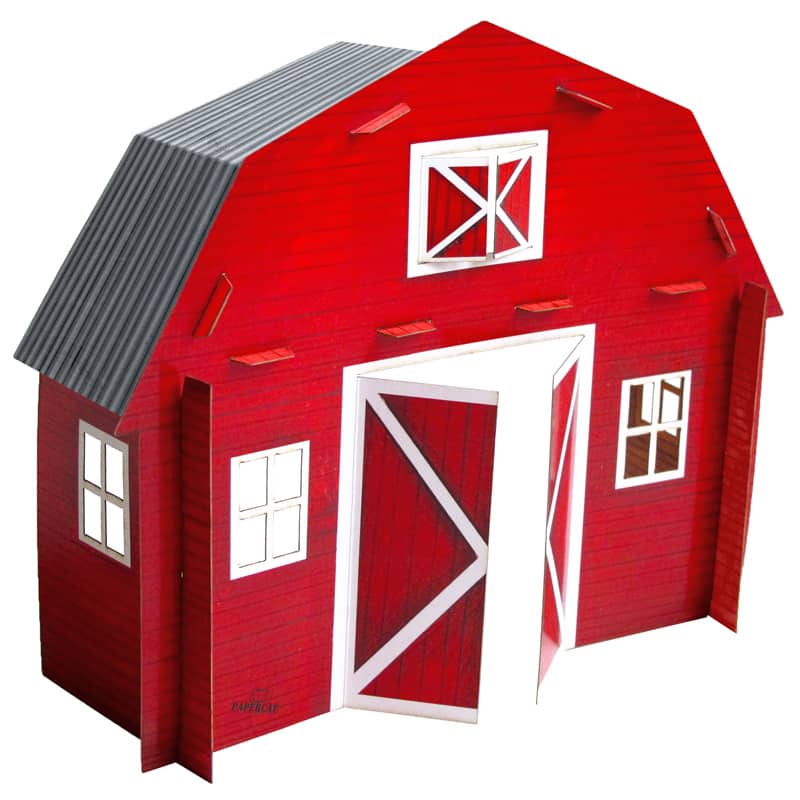 צעצוע נייר אסם אדום, מורכב מתוך ערכת החווה