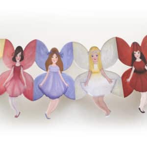 paper garland for fairies party שרשרת נייר בדמויות פיות לקישוט