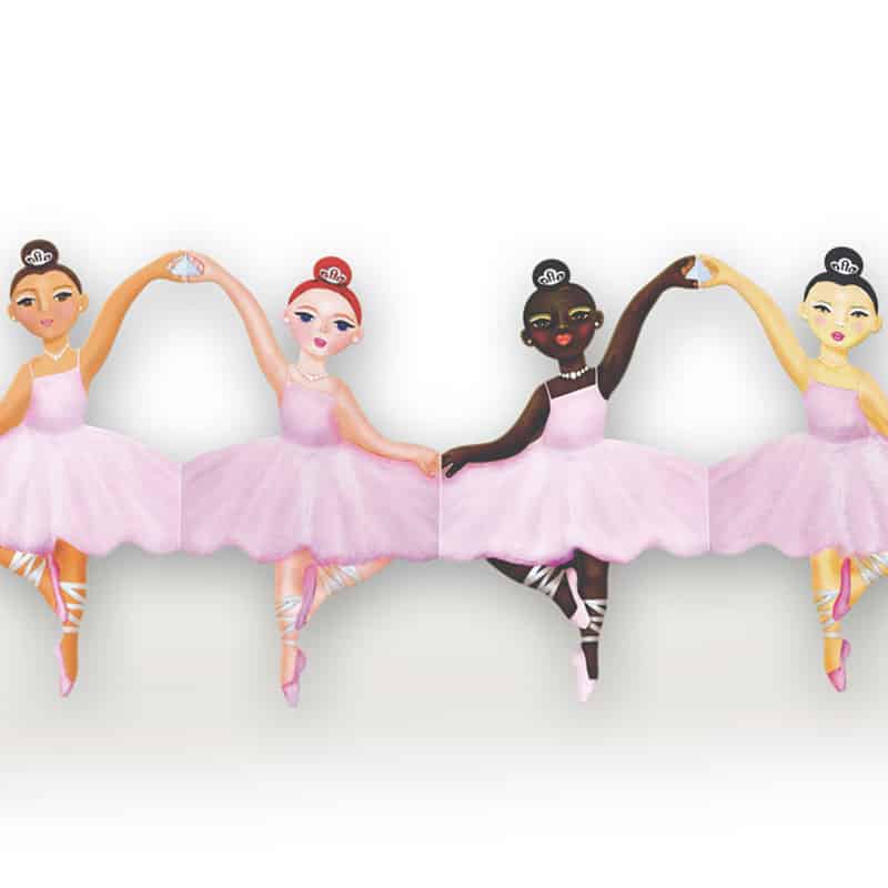 Delightful Paper Doll Chains- Ballerinas