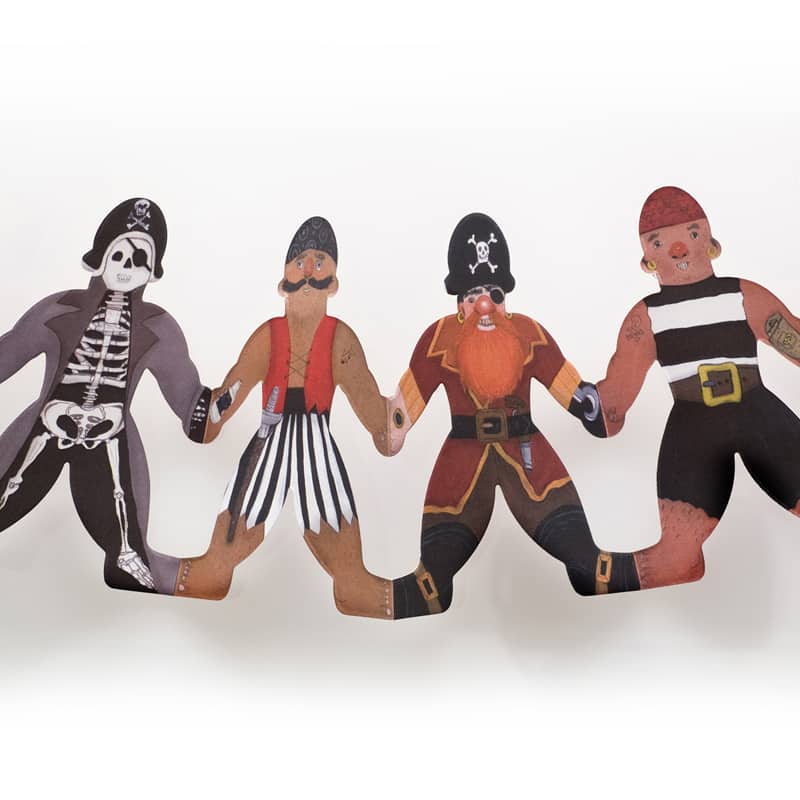 Delightful Paper Doll Chains- Pirates