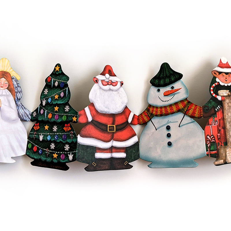 Christmas Garland – Delightful paper doll garlands